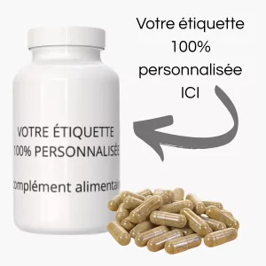encart gelules marron perso Complément alimentaire à marque blanche