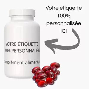 encart gelules softgel rouge Complément alimentaire à marque blanche