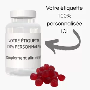 encart gummies perso Complément alimentaire à marque blanche
